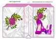 Pretty Cerise Shoes and Makeup with Cerise Roses Folded Book