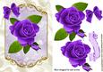 Pretty Painted Purple Roses with Bow