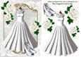 Pretty White Ballgown with Shoes & White Roses