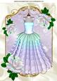 Rainbow Evening Dress with Rainbow Roses A4
