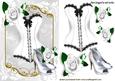 White/black Basque with Shoes and White Roses