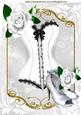 White/black Basque with Shoes and White Roses A4