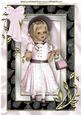 Sweet Girl in Ornate Frame with Bow A4