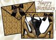 Leopard Basque with Shoes on Card and Envelope A4
