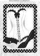 Black/white Polka Dot Frame with White Lace Basque, Shoe A4