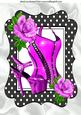 Purple Basque with Shoe and Purple Rose A4