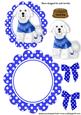 Little White Westie in Blue Jumper Rocker Card