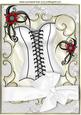 Pretty White Basque with Ornament and Big Bow A4
