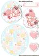 Little Sleepy Girl Angel Bear on Patchwork Rocker Card