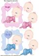 Cute Crawling Babies Boy & Girl Toppers