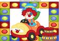 Little Clown in His Jolly Car with Birthday Cake A4