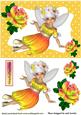 Pretty Summer Orange/yellow Faerie with Rainbow Roses