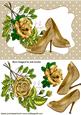 Gold Roses with Gold Sparkle Shoes