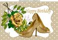 Gold Roses with Gold Sparkle Shoes A4