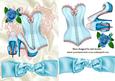 Pretty Blue Rose with Basque and Shoes