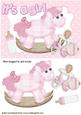 Pink Rocking Horse with Baby Pacifier