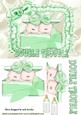 Twins! Double the Trouble in Green Frill Frame