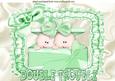 Twins! Double the Trouble in Green Frill Frame A4