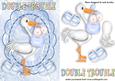 Stork Carrying Twin Baby Boys , Now That's Trouble