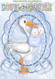 Stork Carrying Twin Baby Boys, Now That's Trouble A4