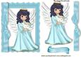 Pretty Angel Holding Dove in Frame with Bow