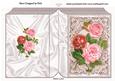 Pink Roses on Vintage Lace Folded Book