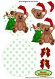 Little Teddy in Santa Hat Rocker Card
