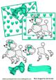 Turq Hearts, Poodle Love on Card & Envelope