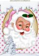 Lovely Santa with Snow and Christmas Tree A4