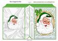 Lovely Santa with Icicles and Bow Folded Book