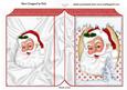 Santa in Red with Snow Folded Book
