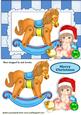 Little Baby Girl with Her Rocking Horse
