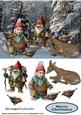 Snow Scene with Gnomes and Animals