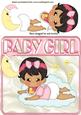 Baby Girl on a Cloud with Moon 8x8