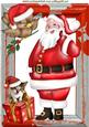 Lovely Santa in Workshop with Cute Robin A4