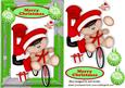 Christmas Teddy on Bike with Postbox