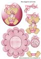 Baby Pink in Felt on Button Rocker Card