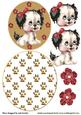 Cute Little Puppy in Bows Rocker Card