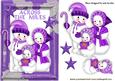 Across the Miles! Snowman Family with Stars