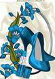 Pretty Turq Flowers with Turq Shoes & Lippy A4