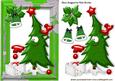 Funny Face Christmas Tree with Baubles & Bells