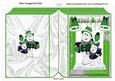Skating Snowmen with Green Bells & Icicles Folded Book
