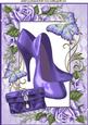 Purple Shoes in Purple Rose Frame A4