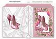 Pink Shoes in Pink Rose Frame Folded Book