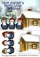 A Trio of Singing Penguins in Snowscene