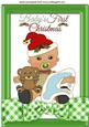 Baby Boy First Christmas A4