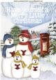 Snowman Family Singing Christmas Carols A4