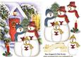 Cottage in Snow, with Singing Snowmen