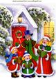 Cottage with Vintage Family Carol Singers A4