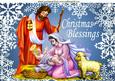 Christmas Blessings Nativity Scene A4